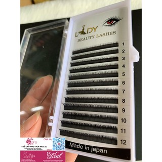 Mi Khay Mix Độ Cong LC, Độ Dày 0.07, Độ Dài 8-14mm Mi Lady Beauty Lashes  - Lẻ 1 Khay
