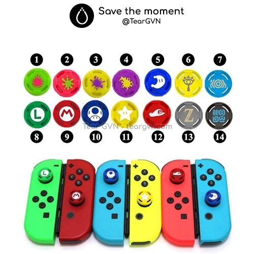 Nút bọc Analog Mario / Zelda / Splatoon cho Nintendo Switch / Lite - 1 cái