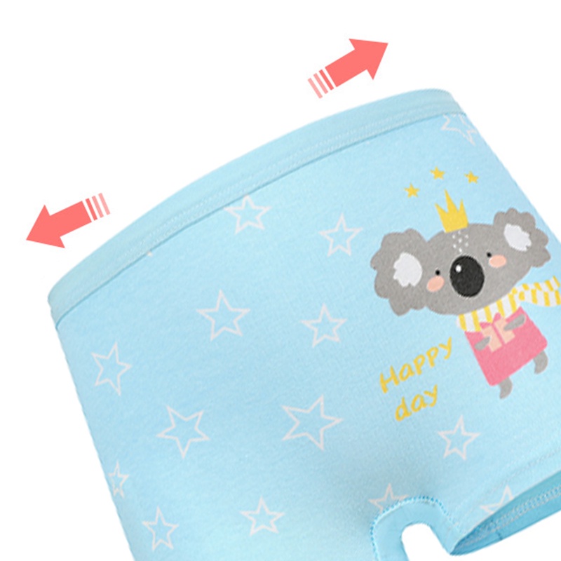 đồ lót cho bé gái quần lót trẻ em quyền anh em quần short con vật dễ thương AKKU