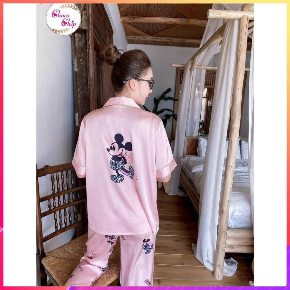 [FreeShip – Xả kho] Pijama Lụa Cao Cấp|Đồ Ngủ Lụa Chất Bao Đẹp, Siêu Cute Mã PI 7801 - Chocochip Shop