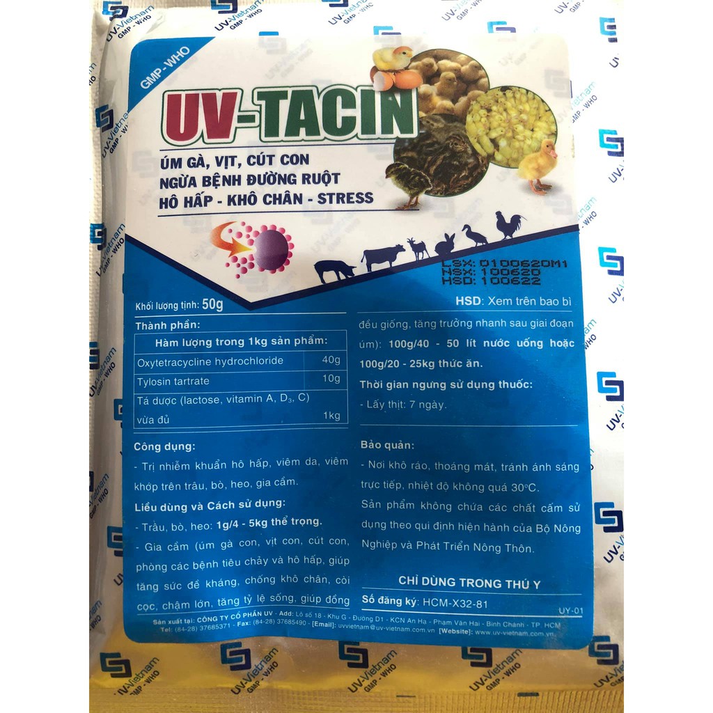 [ Hàng Chính Hãng]  UV-TACIN úm gà con, xệ cánh [100g]