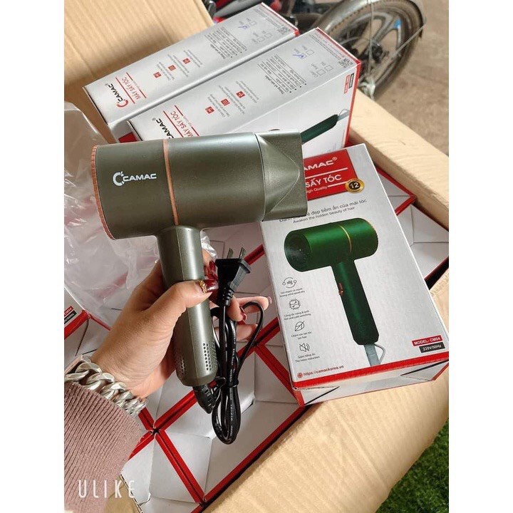 Máy Sấy Tóc Công Nghệ Ion Mới Camac 2 Chiều Nóng Lạnh 2200W Công Suất Lớn Không Gây Hư Tổn Tóc