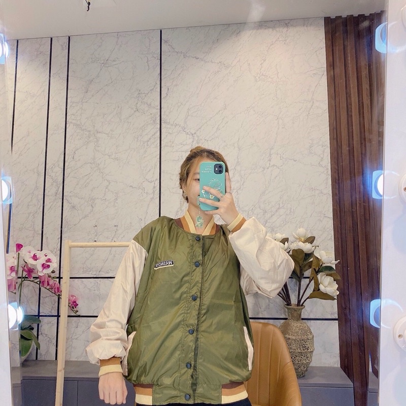 Áo khoác dù bomber lót lưới unisex ulzzang nam nữ