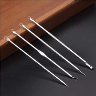 Bộ 4 cây nặn mụn 2 đầu chuyên nghiệp trắng