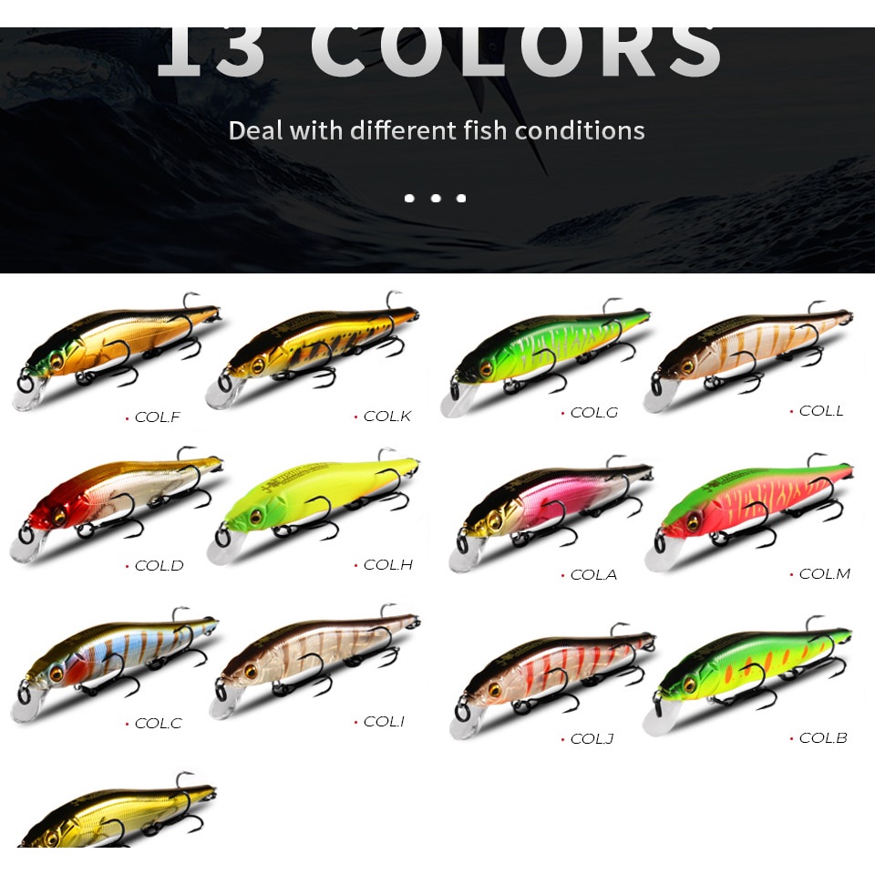 Mồi Giả Câu Cá Chuyên Nghiệp BEARKING 9.8cm 10g SP 2.1m