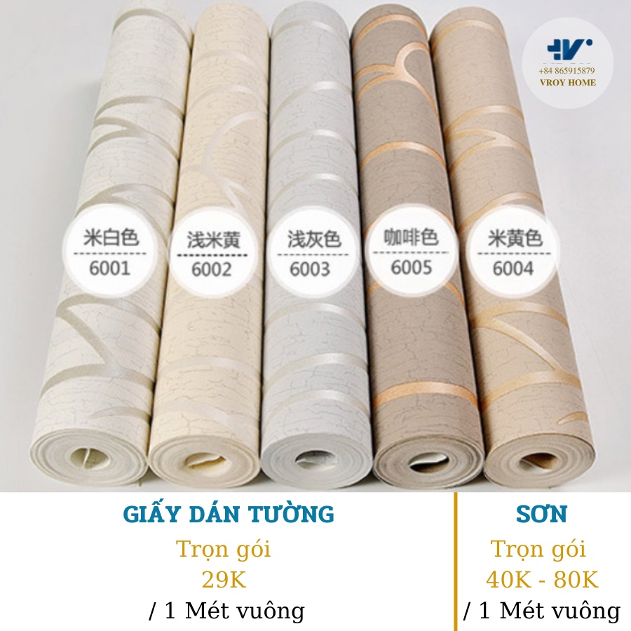 ĐỒNG GIÁ 149k Giấy dán tường Hiện đại, vân dọc cách điệu, dày dặn. Dùng keo sữa