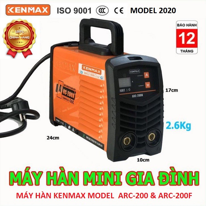 Máy Hàn Điện Tử Mini inverter KENMAX ARC-200F Và KENMAX ARC-200N Đầy Đủ Phụ Kiện Tặng 5 Que Hàn 2020