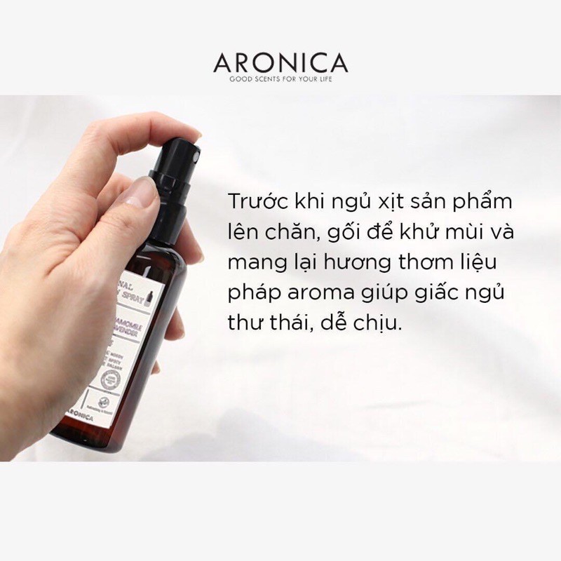 Xịt Vải Khử Khuẩn Mùi Hôi Quần Áo ARONICA ORIGINAL PILLOW SPRAY 100ml