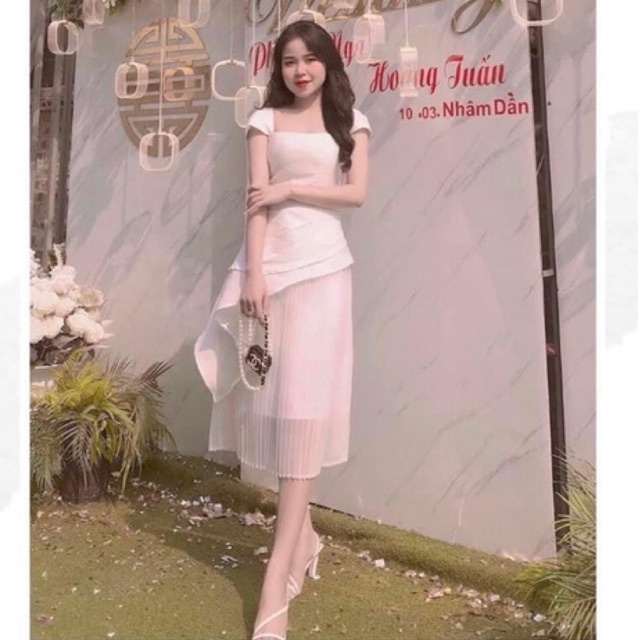 Váy dự tiệc vạt chéo siêu xinh _ Hàng loại 1