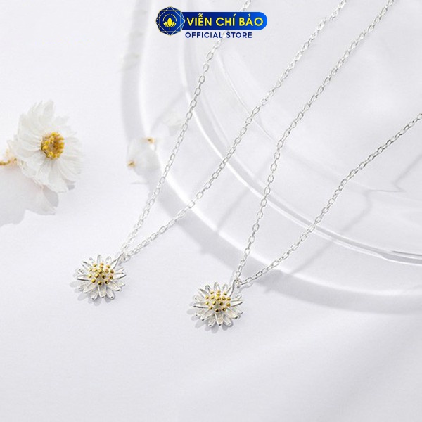Dây chuyền bạc nữ hoa cúc Họa Mi chất liệu bạc 925 thời trang phụ kiện trang sức nữ Viễn Chí Bảo D400219X