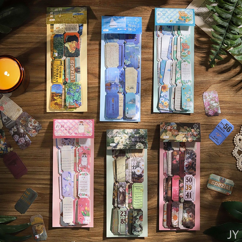 Bộ 72 Miếng Dán Trang Trí Kiểu Vintage Độc Đáo