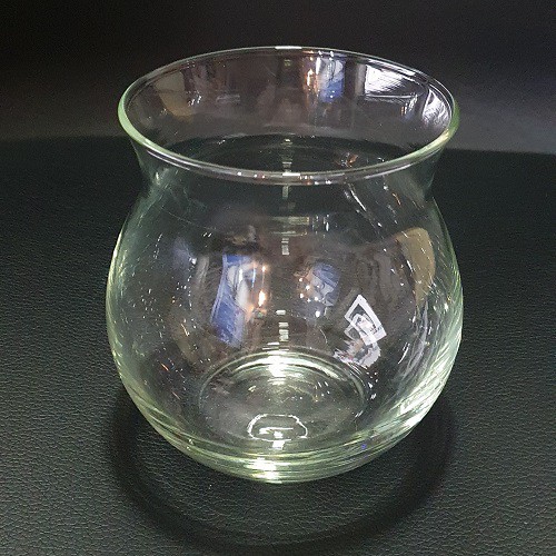 Chậu Thủy Tinh Dáng Bầu Vành Miệng Cong Size 11x10cm Nuôi Cá Hoặc Trồng Cây Mini
