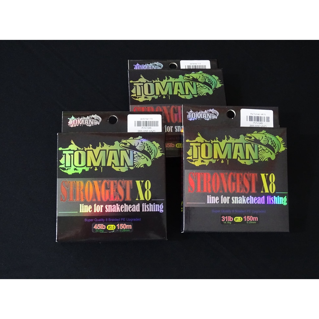 Dây câu cá Toman X8 150m Hàng Chính Hãng