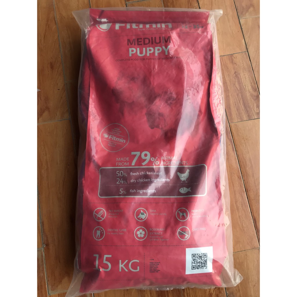 Thức Ăn Cho Chó Nhỏ Từ 2 - 12 Tháng 15KG - Fitmin Dog Medium Puppy - Thức ăn cho chó đang lớn