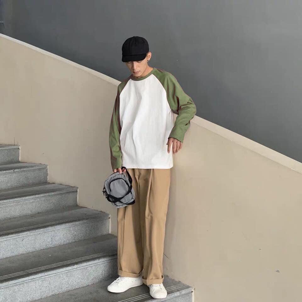 Áo Thun Nam Dài Tay Unisex. Áo thu đông trơn tay dài cổ tròn basic vải cotton