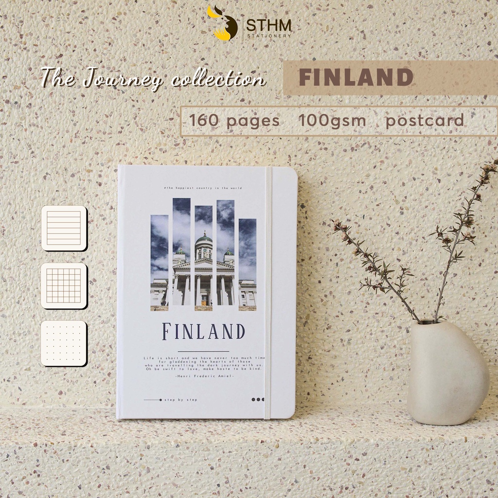 The Journey collection - Finland - Sổ tay bìa cứng - Ruột kem 100gsm - STHM stationery