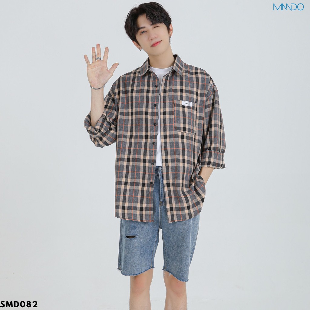 Áo Sơ Mi Nam Dài Tay Kẻ Caro Form Rộng Mềm Mịn Phong Cách Hàn Quốc Thời Trang Nam MANDO  SMD082 | BigBuy360 - bigbuy360.vn