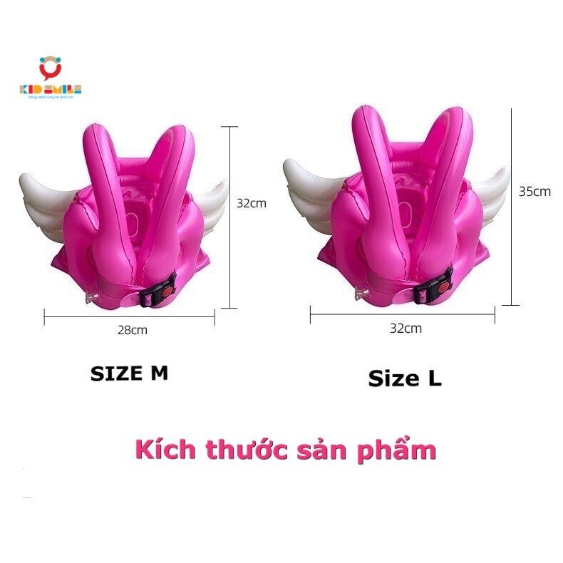 Phao bơi trẻ em hình đôi cánh thiên nga cho bé size từ 2 đến 8 tuổi - DOZKIDZ