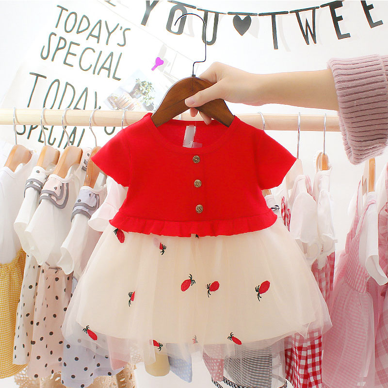 Đầm Xòe Công Chúa Vải Cotton Cho Bé Gái
