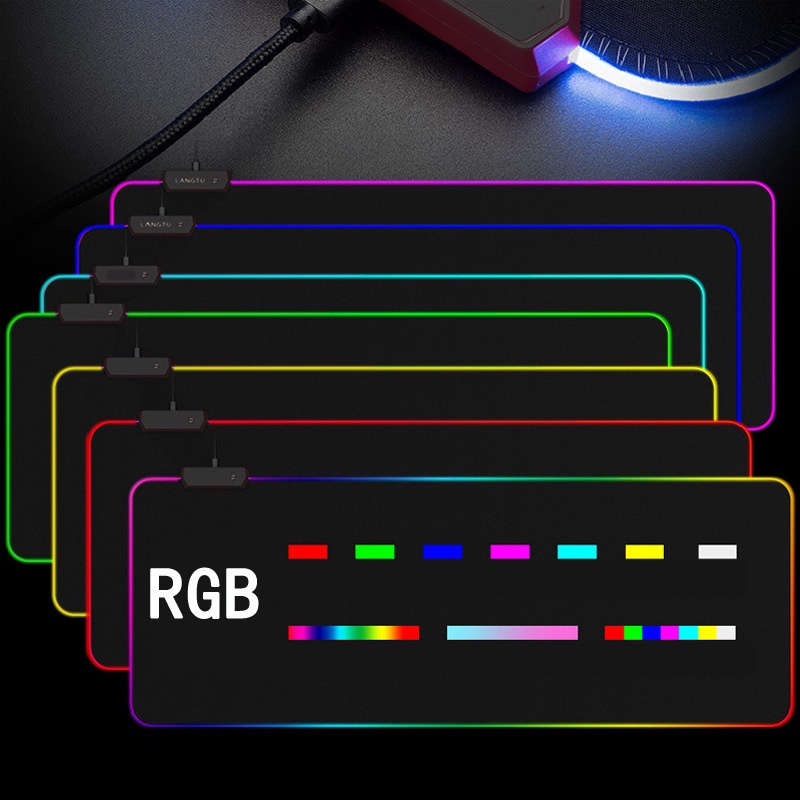 Lót Chuột LED RGB, Pad chuột LED RGB 80x30cm 35x25cmBàn Di Chuột RGB Siêu Dày Siêu Bền Chống Nước