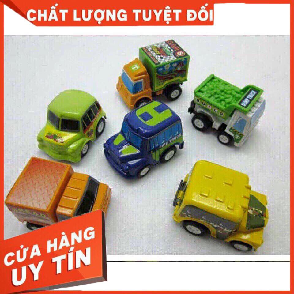 [Xả kho + free ship] Túi đồ chơi ô tô 6 chiếc chạy đà cho bé