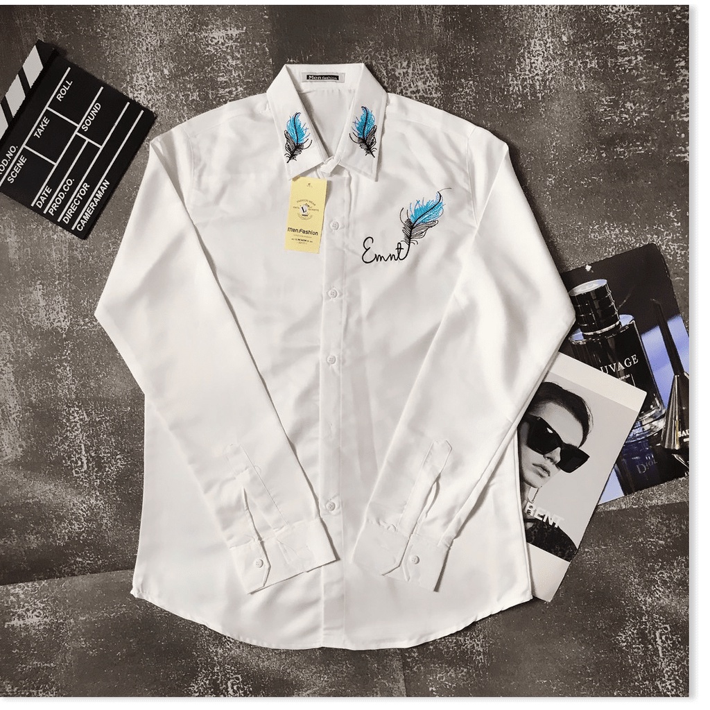 ÁO SƠ MI DÀI TAY NAM HOẠ TIẾT LÔNG VŨ CỰC ĐẸP LỊCH LÃM KOKO MI FASHION