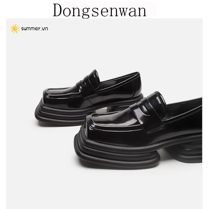 Giày Da Bít Mũi Đế Dày Phong Cách Anh Quốc Cổ Điển 2022