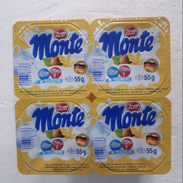 Thùng váng sữa Monte 55g 24 hủ 6 thumbnail