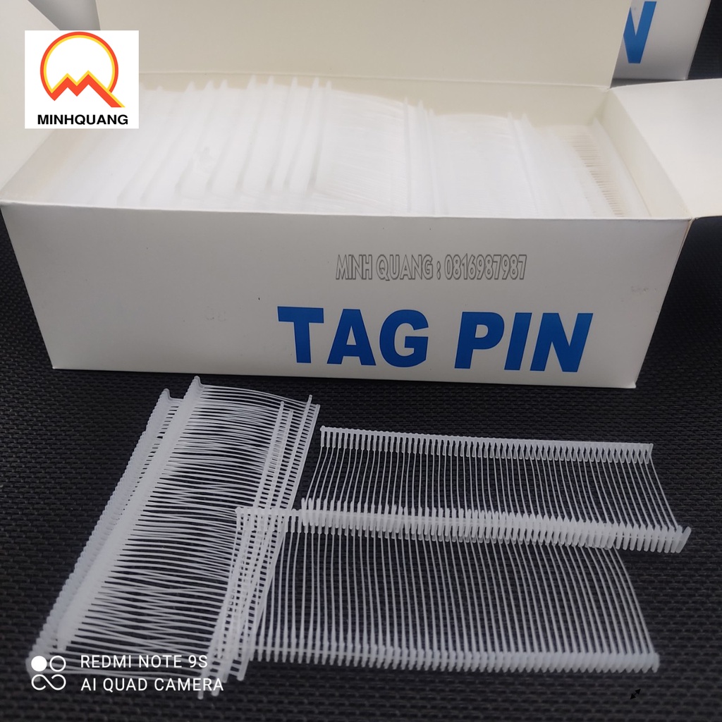 Ti nhựa gắn tag mác, tag pin, sợi ti gắn mác 1 hộp 5000 sợi dài 3,4cm