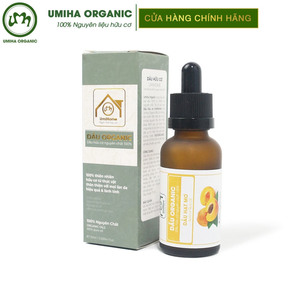 Dầu Hạt Mơ nguyên chất UMIHA hữu cơ | Apricot Kernel Oil 100% Organic 30ml