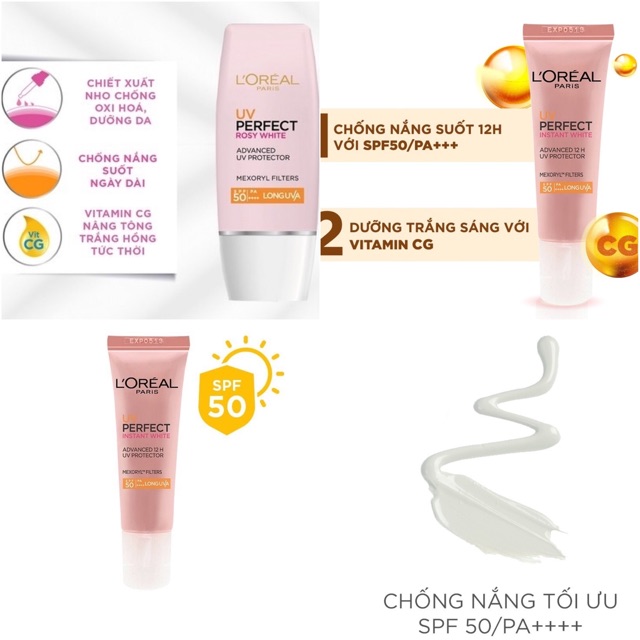 🥰 Kem Chống Nắng L'Oreal Paris UV Perfect Aqua Essence SPF50+ PA++++ 30ml