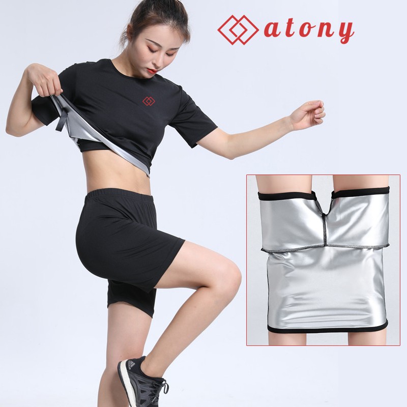 Quần Tan Mỡ Bụng ATONY - Hàng Cao Cấp, Quần Đùi Tập Gym/Yoga/Aerobic Đốt Mỡ, Đổ Mồ Hôi, Giảm Cân