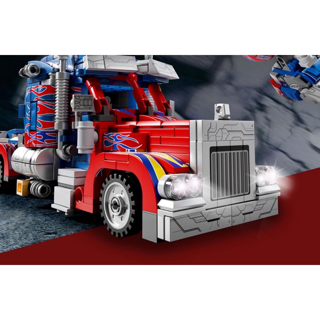Mô Hình Đồ Chơi Lắp Ráp Rô Bốt Biến Hình Optimus Prime 2 Trong 1 Mới