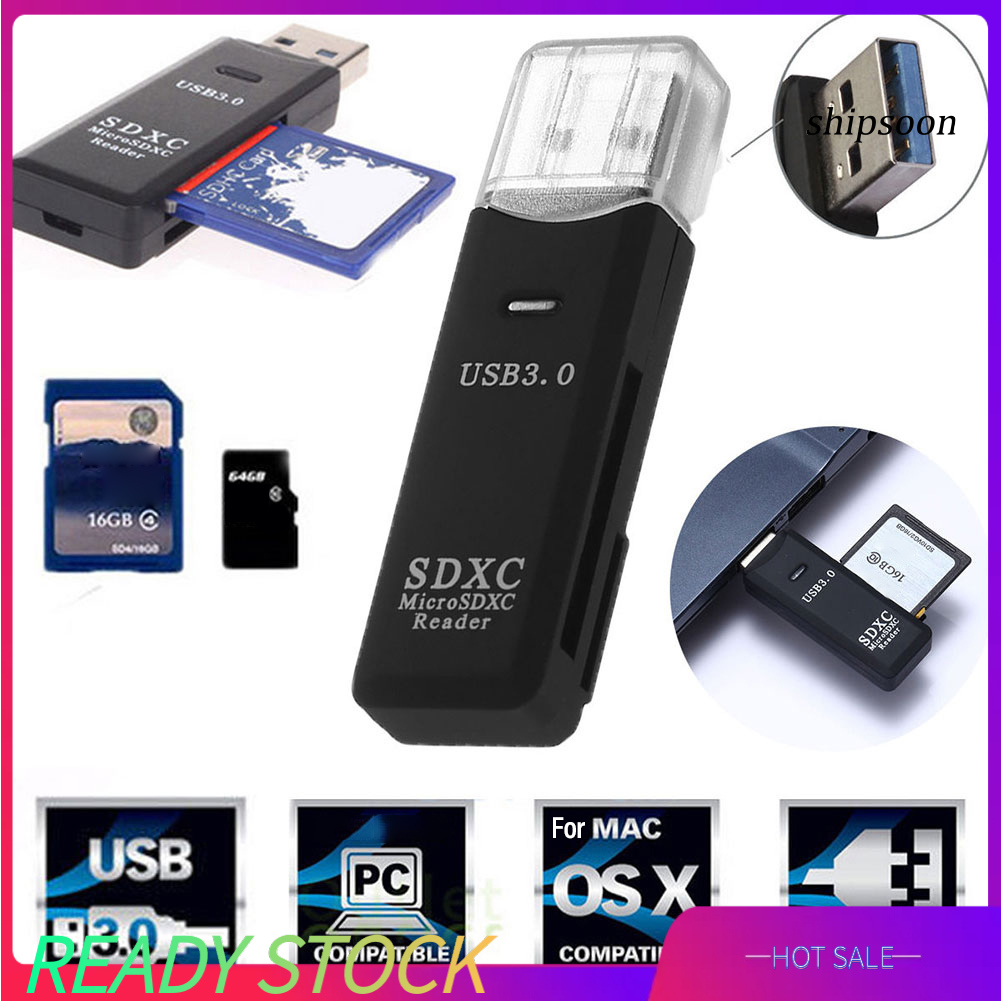 Đầu Đọc Thẻ Nhớ Usb 3.0 Tốc Độ Cao 2 Trong 1 Cho Micro Sdxc Tf T-Flash