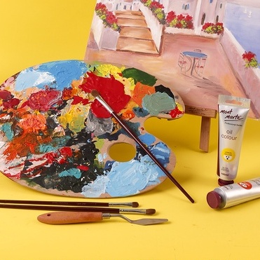 Mont Marte - Pallet Gỗ 30x40cm - DụngCụ Pha Màu Vẽ, Palet Pha Màu Bột, Acrylic, Sơn Dầu