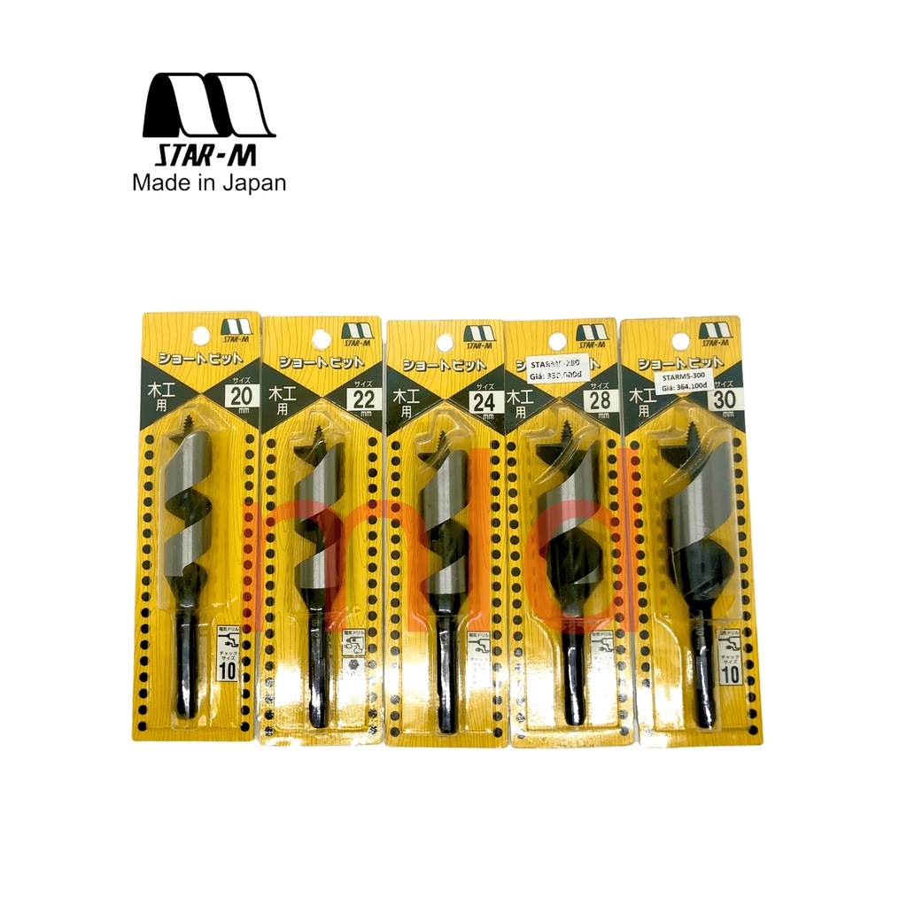 Mũi khoan gỗ, hiệu Star-M, No.05, Thép Carbon 100%, 3-36mm