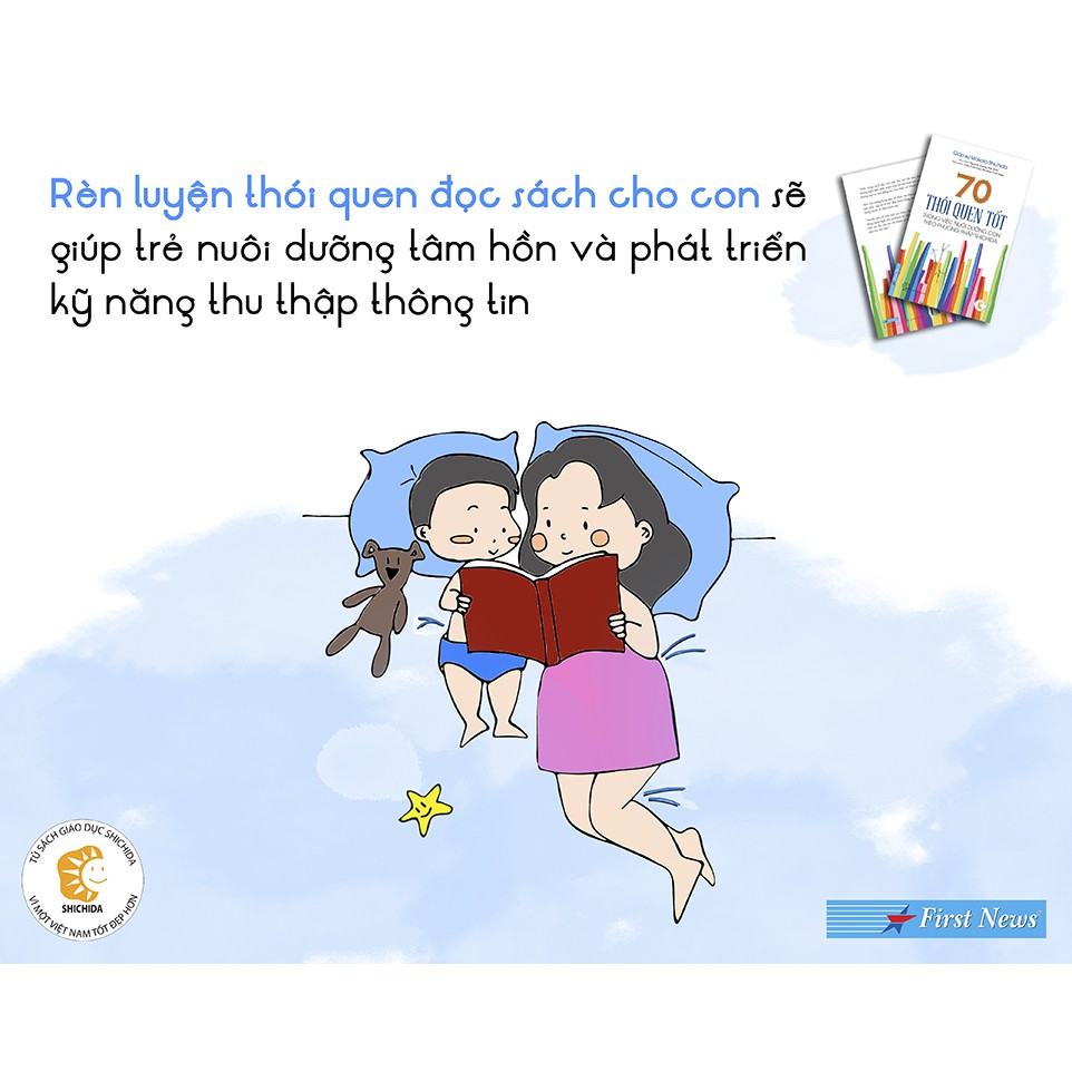 Sách 70 Thói Quen Tốt Trong Việc Dưỡng Con Theo PP Shichida - First News