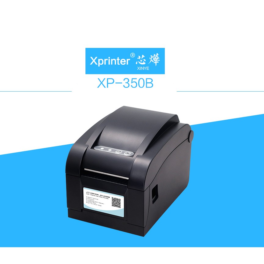 Máy In Mã Vạch XPrinter XP 350B Tặng 1 cuộn tem decal nhiệt in mã vạch