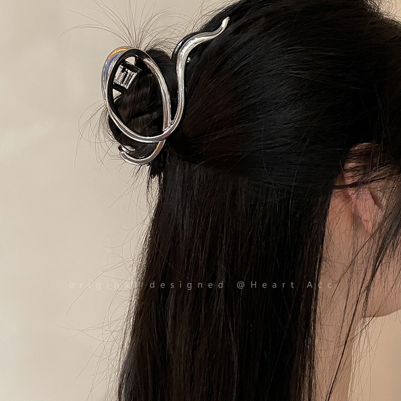 Kẹp Tóc Hình Rắn Bằng Kim Loại Thời Trang Mùa Hè Mới Cao Cấp Cho Nữ