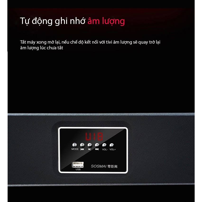 Loa bluetooth A-077 gồm 10 bộ phận âm thanh thiết kế sang trọng âm thanh Surround 3D