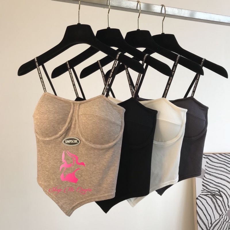 Áo bra 2 dây mảnh , áo bra croptop kèm mút ngực tạo đường cong quyến rũ