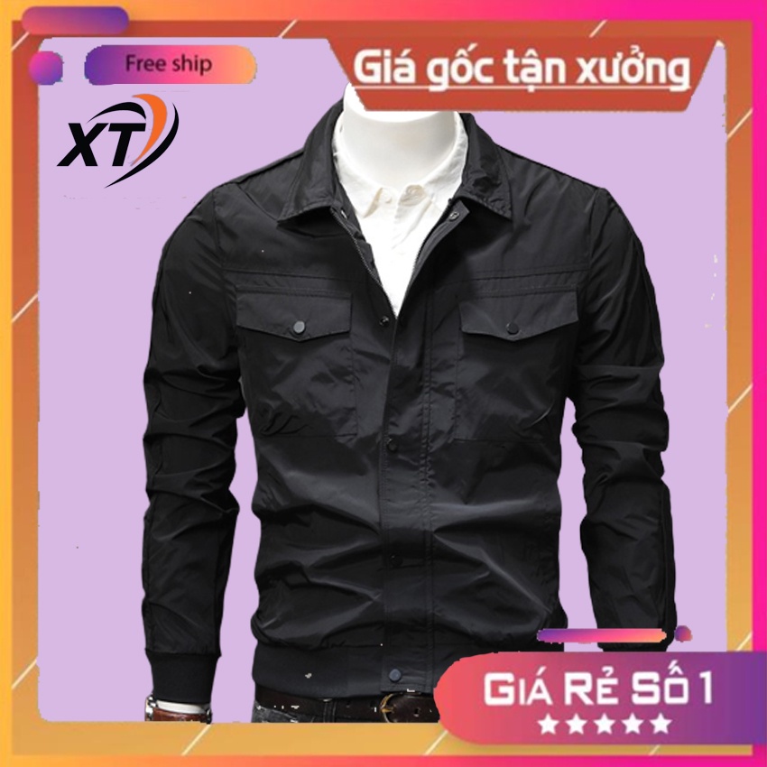 Áo khoác, Áo Khoác nam 2 lớp gió siêu xịn mịn chất liệu Micro Polyester chất liệu, không thấm nước, không phai màu N6