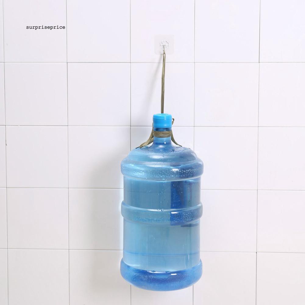 Set 6 móc treo đồ dán tường bằng nhựa PVC trong suốt tiện dụng