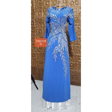 Áo dài mẹ kết kim sa lụa 2 tà