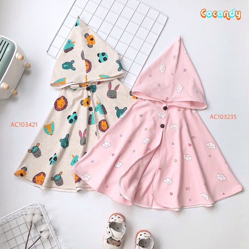 Áo choàng cho bé -áo choàng cánh dơi-áo chống nắng-chống gió-chất liệu cotton hàn cao cấp lô 001 - HÀNG MỚI VỀ