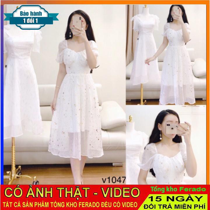 [ xả kho ] MiD Đầm maxi trắng V1047 Mie Design ảnh thật