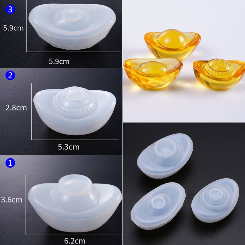 Khuôn Silicone Làm Trang Sức Hình Ingot 3D