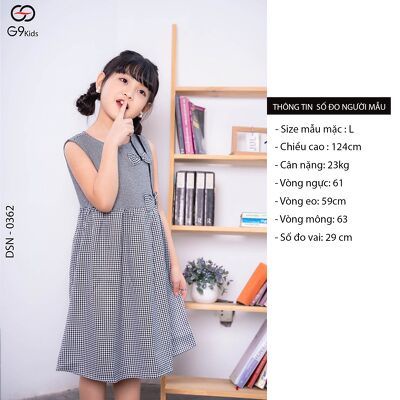 Váy bé G9moza 0362 với chất liệu Nhung tăm