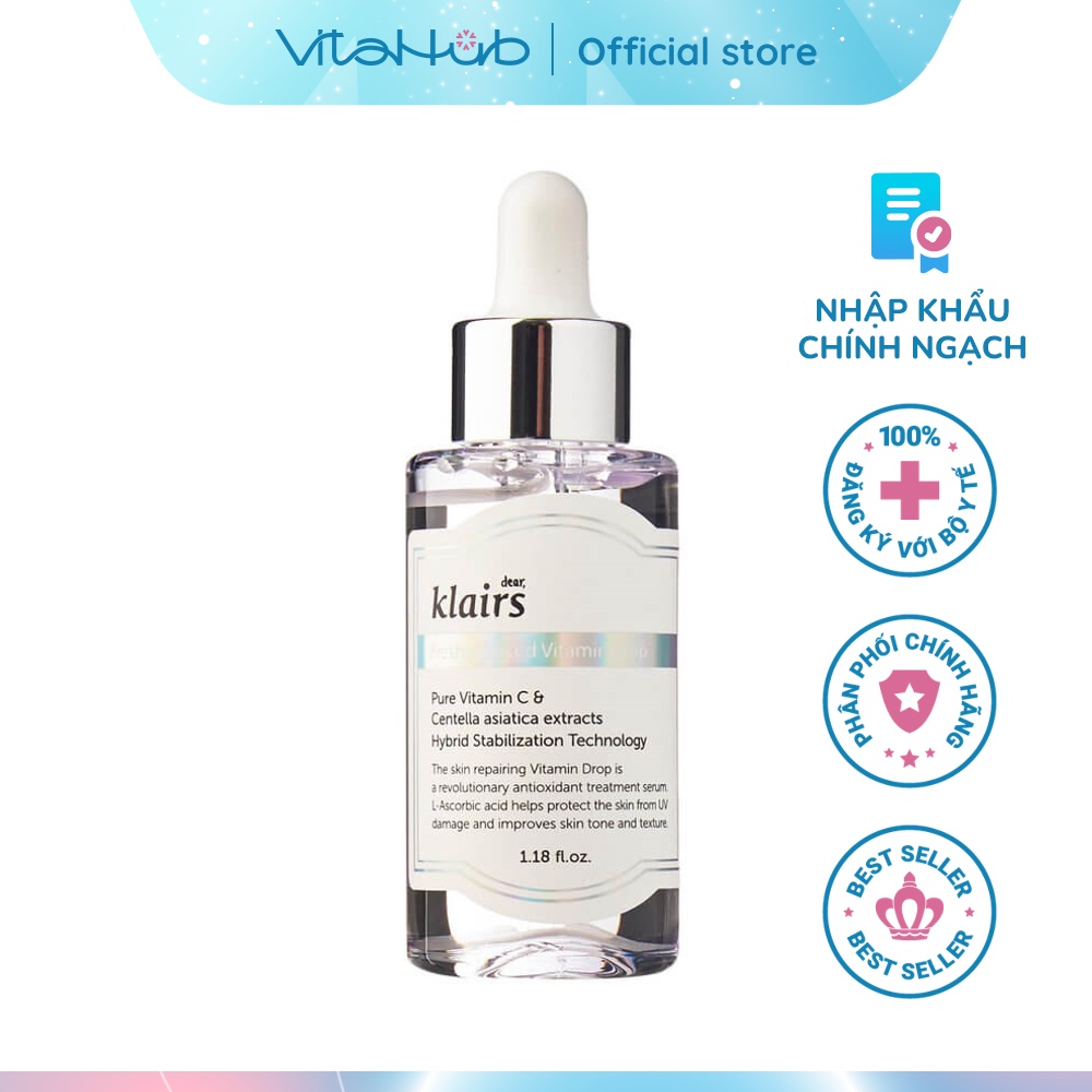 Tinh chất dưỡng sáng và trẻ hóa da Dear Klairs Freshly Juiced Vitamin Drop 35ml