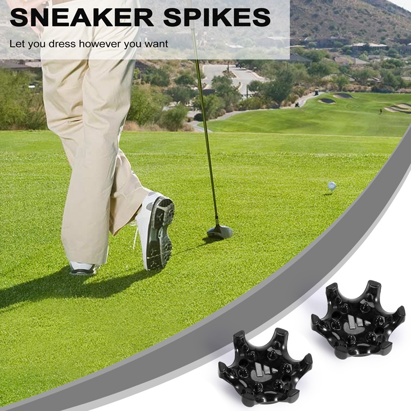 Bộ 20 Đinh Gắn Đế Giày Đánh Golf Chống Trượt Màu Đen Thay Thế + 1 Cờ Lê